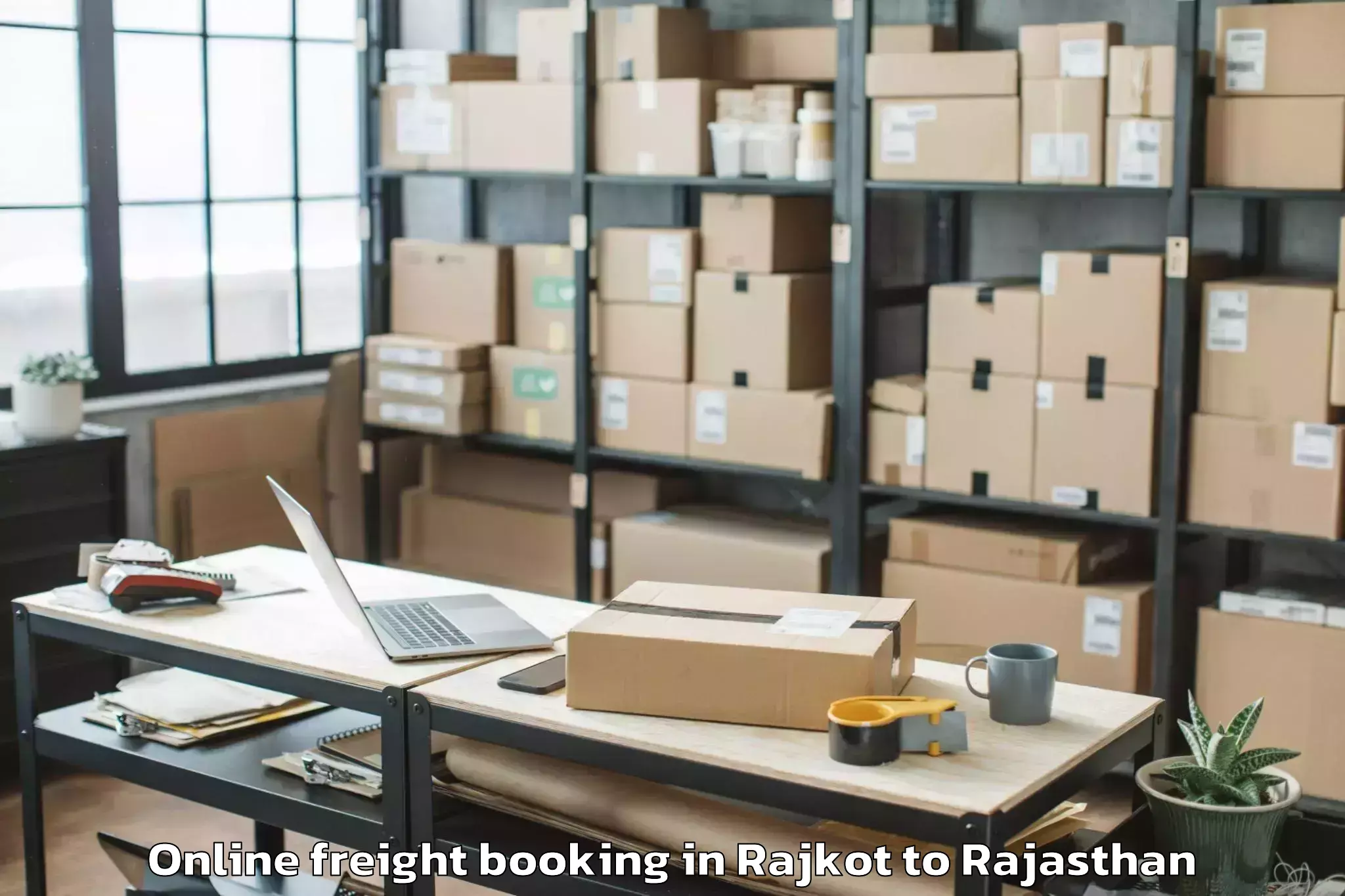 Top Rajkot to Shrimadhopur Online Freight Booking Available